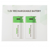 USB Rechargeable Lithium D Battery 2-Pack