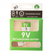 USB Rechargeable 9V Lithium Battery