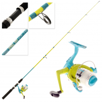 Jarvis Walker Small Fry LED Freshwater Spinning Kids Combo Blue/Green 5ft 2-4kg 2pc