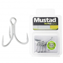 Mustad 36330NP-DS UltraPoint Saltism Inline Treble Hooks 1/0 Qty 5