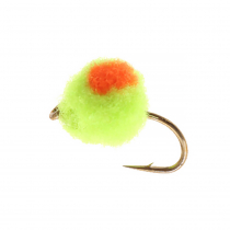 Manic Tackle Project Glo Bug Fly Chartreuse/Brite Red #14