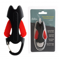 Retractable Ceramic Braid Scissors Black/Red
