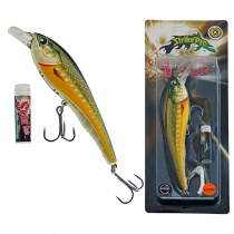 Strike Pro T-Railer Diving Bibbed Lure with Scent 150mm 58g Green Machine