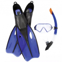 Hydro-Pro Dream Adult Dive Mask Snorkel and Fins Set Blue US9.5-11.5 / EU42-44