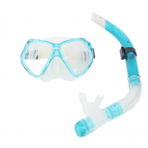Aropec Premium Silicone Mask and Snorkel Set Aqua Blue