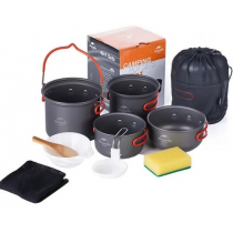 Naturehike 4-Piece Camp Cooking Set Carbon