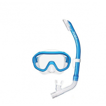 TUSA Sport Kleio Mini Fit Youth Dive Mask and Snorkel Set Clear Blue