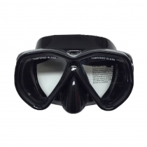 Sea Harvester Silicone Freedive Mask and Snorkel Set Black