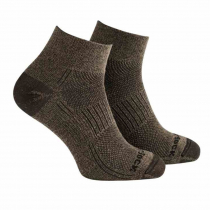 Wrightsock Coolmesh II Quarter Socks Khaki Twist