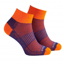 Wrightsock Coolmesh II Quarter Socks Royal/Orange