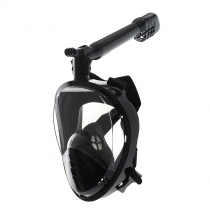 AquaMonde Full Face Snorkel Mask L/XL Black/Black