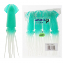 Holiday Lumo Squid Lure Green Qty 4