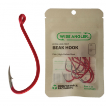 Wise Angler Extra Long Point Beak Hooks Pink