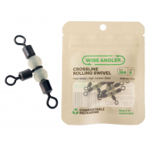 Wise Angler Crossline Rolling Swivel with Pearl Beads 3x4 Qty 5