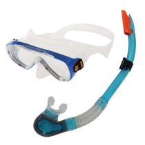 Cressi Onda Mirage Cape Adult Dive Mask and Snorkel Set Clear/Blue