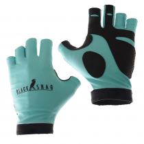 Black Shag UPF50+ Fingerless Fishing Gloves Green L/XL