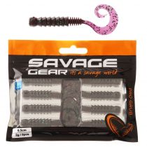Savage Gear Pro Grub Soft Bait 6.5cm Plum Pumpkin Qty 8