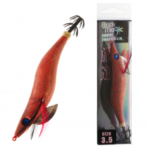 Black Magic Squid Snatcher Squid Jig Size 3.5 Camo Red
