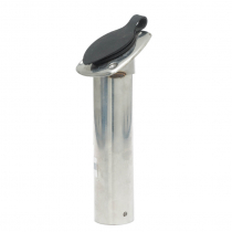 Stainless Steel Angled Flush Mount Rod Holder with Cap