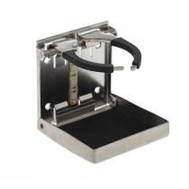 Stainless Folding Adjustable Drink Holder with LED Light Blue