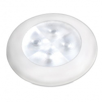 Hella Marine LED Round Courtesy Lamps 12v Bright White White Plastic Rim