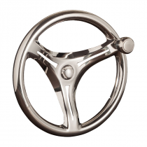 BLA Gussi Italia Steering Wheel Rocolo Three Spoke Stainless Steel