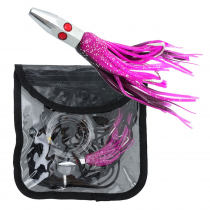 Tuna Bungee Pack Rigged with Black Purple Hex Head Lure