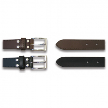 Taurus 30mm Leather Belt Sewn Edge H/D Buckle Black