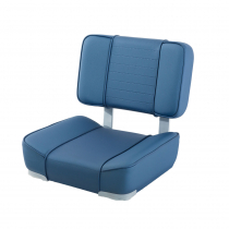 BLA Deluxe Upholstered Boat Seat Grey Frame Blue Vinyl