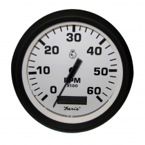 Faria 32931 Euro White  6000RPM Tachometer with Hourmeter
