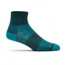 Wrightsock Coolmesh II Quarter Socks Ash/Turquoise M