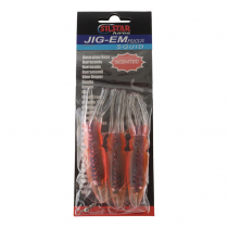 Silstar Jig-em Squid Flasher Rig 13cm Qty 3 Blue/Orange