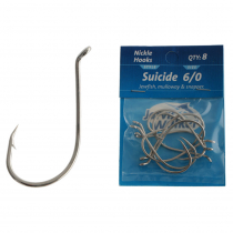 Jarvis Walker Nickel Suicide Hooks 6/0 Qty 8