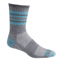 Wrightsock Escape Crew Socks Turquoise Stripes