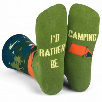 Lavley ID Rather Be Camping Socks Green/Blue