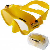 Cressi F1 High-Grade Silicone Frameless Dive Mask Yellow