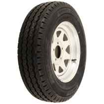 Trailparts Galvanised Trailer Wheel 5x4.5in Rim and Tyre Assembly 185 R14C