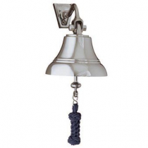 Weems & Plath 5in Nickel Bell with Navy Blue Lanyard