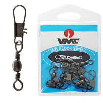 VMC Barrel Swivels with Interlock Snap 3-6kg Size 8 Qty 10