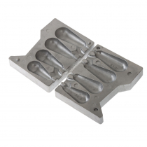 Gillies 8oz Snapper Sinker Mould - Makes 4 Snapper Sinkers at a Time