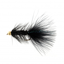 Fishfighter Beadhead Woolly Bugger Black Lure Fly Size 6