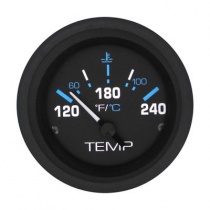 Sierra 68401P Eclipse Water Temperature Gauge without Sensor 2in I/O-IB