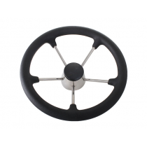 Stainless Steering Wheel with Rubber Boot 13.5in