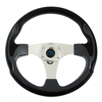 VETUS Three Spoke Sport Steering Wheel 35cm Carbon Finish
