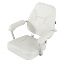 V-Quipment Sailor Helm Seat with Anodised Aluminium Frame White