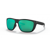 Costa Ferg XL Green Mirror 580G Polarized Sunglasses Matte Black