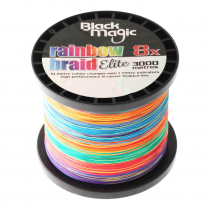 Black Magic Rainbow Braid Elite Bulk Spool 3000m