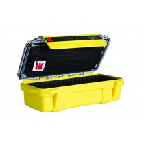 Underwater Kinetics 207 Weatherproof UltraBox Clear/Yellow with Lid Pouch and Padded Liner