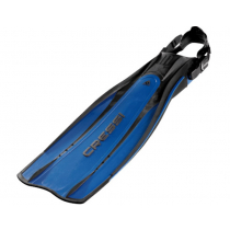 Cressi Pro Light Open Heel Dive Fins Black/Blue S/M US8/9 - Missing one Strap