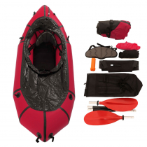 Adventure-XP Packraft Inflatable Kayak with Spray Deck 235cm Red
